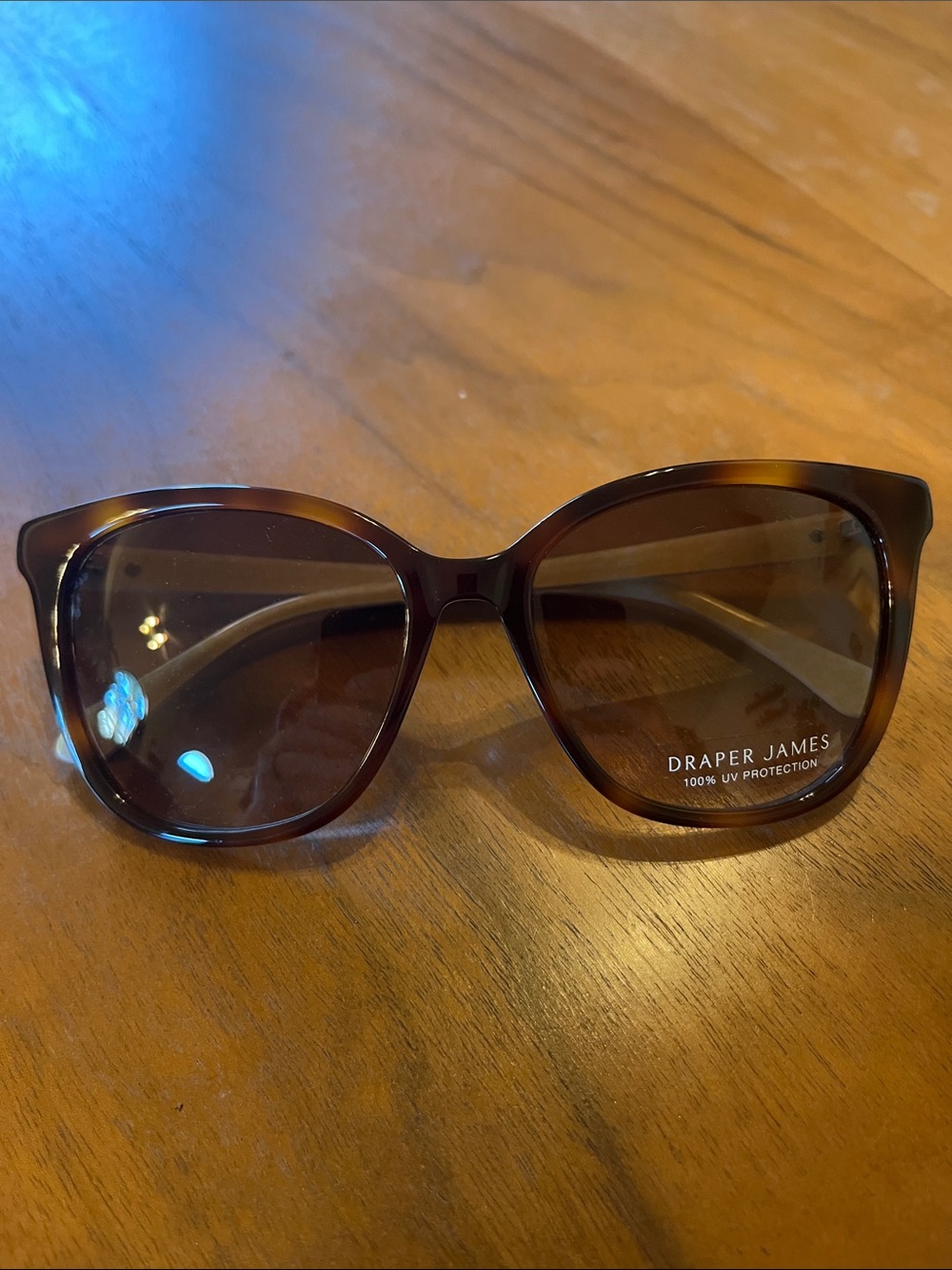 Draper James Brown Tortoiseshell Oversized Women’s Sunglasses